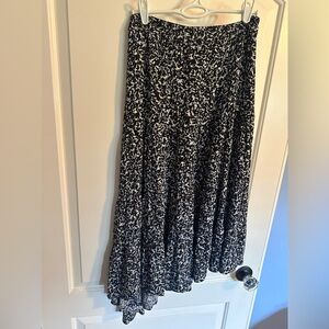 Scotch & Soda/ Asymmetric tiered skirt - Black/Blue/White- Size M
